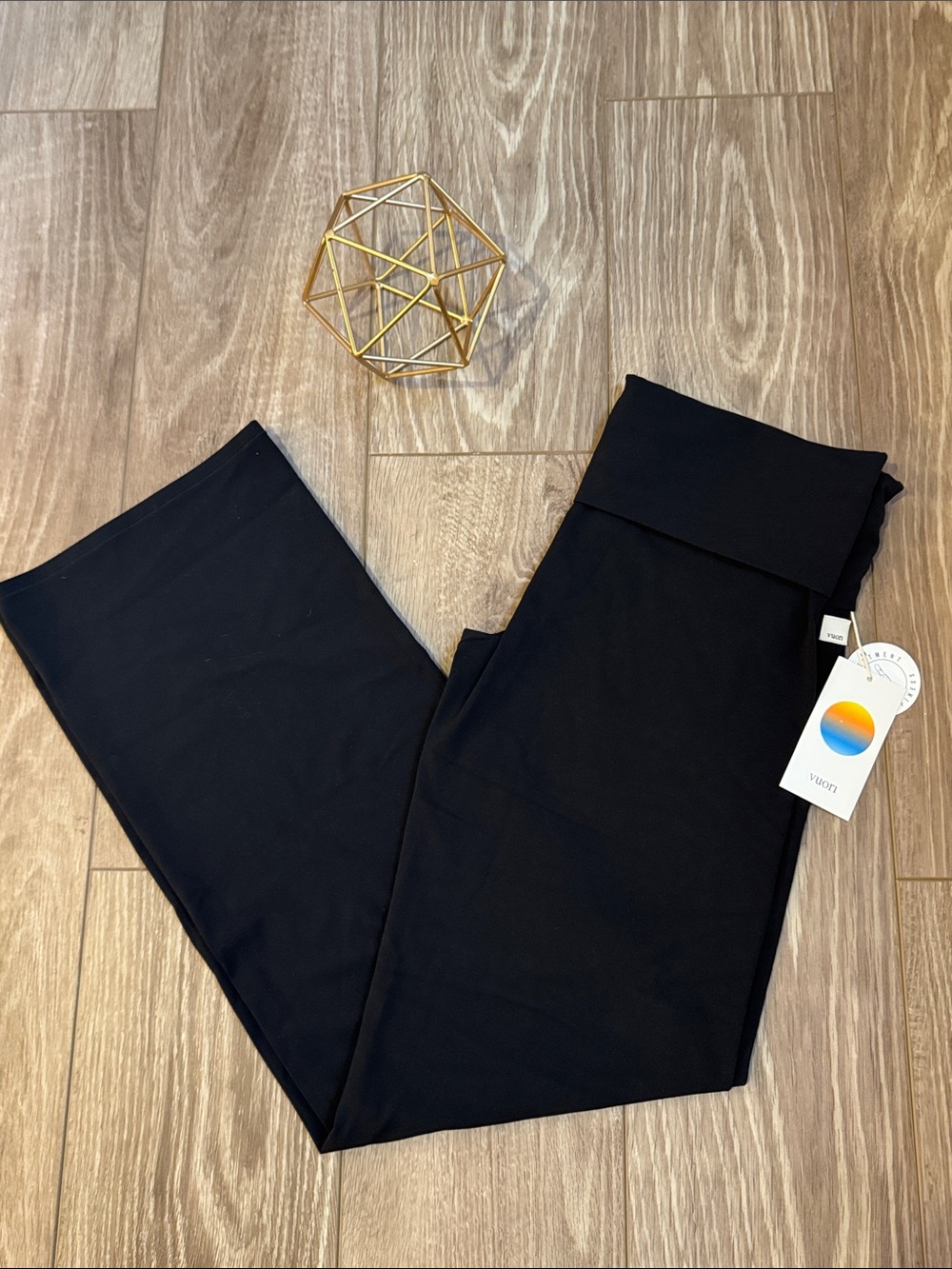 Vuori AllTheFeels Foldover Pant Black Women’s Medium NWT 🖤